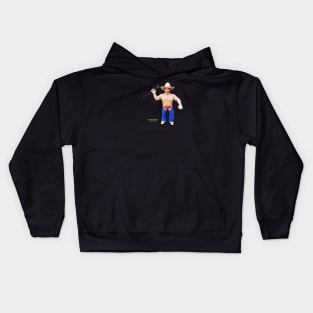 LeJeNdary Wrestling Figures Podcast Blue Chaps Kids Hoodie